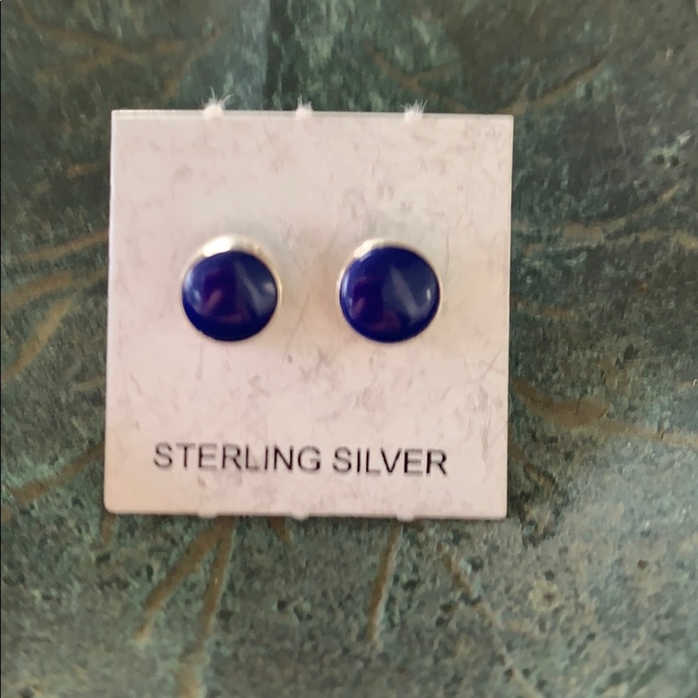 Lapis Sterling Silver Studs 2.